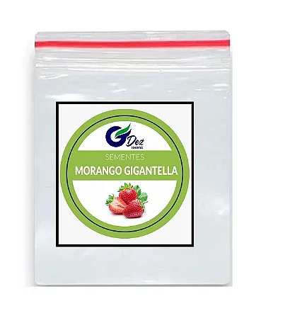 Sementes de Morango Gigante Gigantella - 300 Unidades