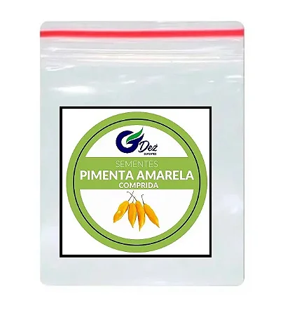 Sementes de Pimenta Amarela Comprida - 100 Unidades