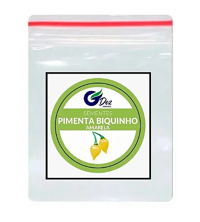 Sementes De Pimenta Biquinho Amarela 100 unidades