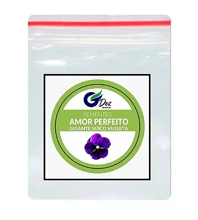 Sementes Amor Perfeito Gigante Suíço Violeta 70 unidades