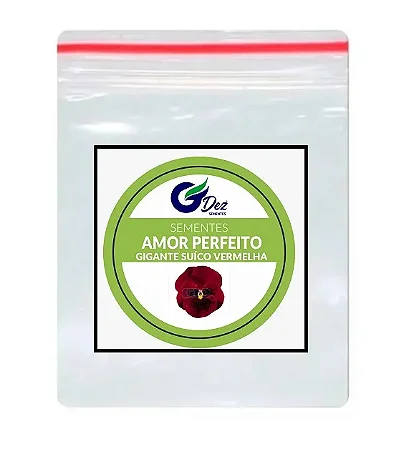 Sementes Amor Perfeito Gigante Suíço Vermelho 70 unidades