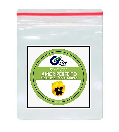Sementes Amor Perfeito Gigante Suíço Amarelo 70 unidades