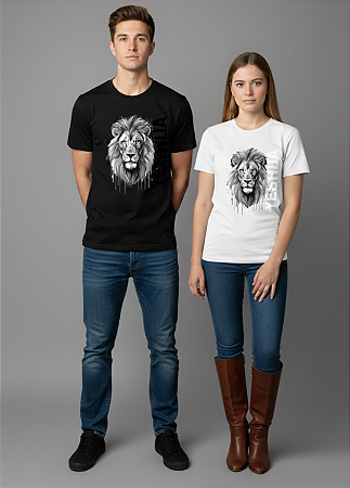 CAMISETA - LEÃO - YESHUA - BLACK AND WHITE