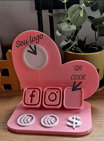 Suporte para pagamento coração 15X15X10 cm