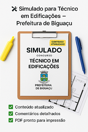 🏗️ Simulado para Técnico em Edificações – Prefeitura de Biguaçu