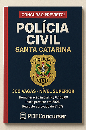 Apostila PCSC 2025 – Oficial Investigador de Polícia (Agente + Escrivão Unificados)