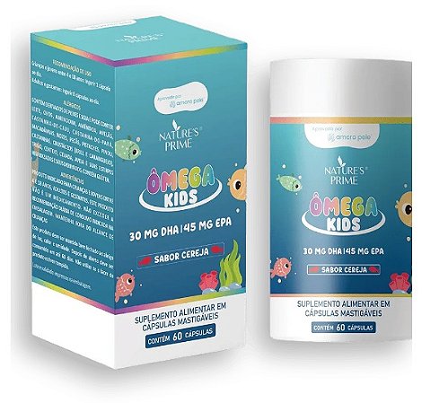Ômega Kids - Suplemento Alimentar Mastigável com Sabor Cereja