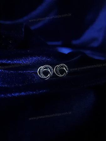 Brincos Estilo Pandora – 3 Círculos Cravejado/Liso | 11,7mm | Prata 925