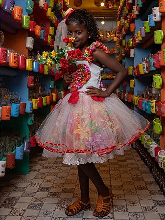 VESTIDO CORAÇÃO BOBO (COM CHAPEUZINHO)