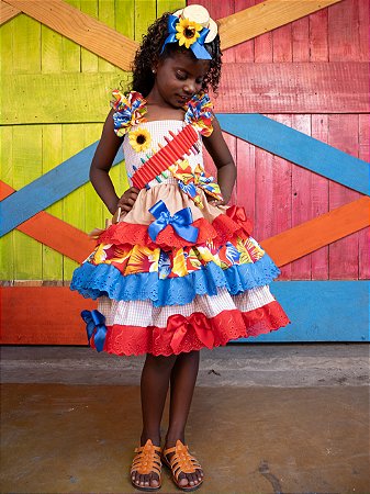 VESTIDO MARIA MAIS QUE BONITA (COM CHAPEUZINHO)