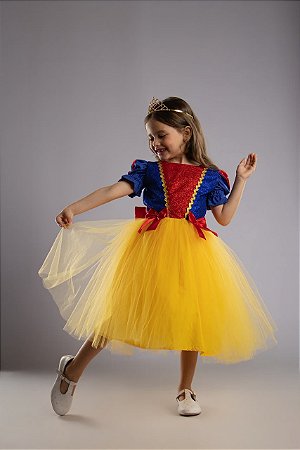 VESTIDO PRINCESA BRANCA DE NEVE