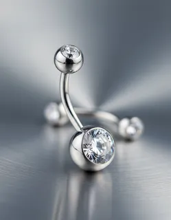 5 Peças Kit Atacado - Piercings Titânio Bananabell Cor Natural