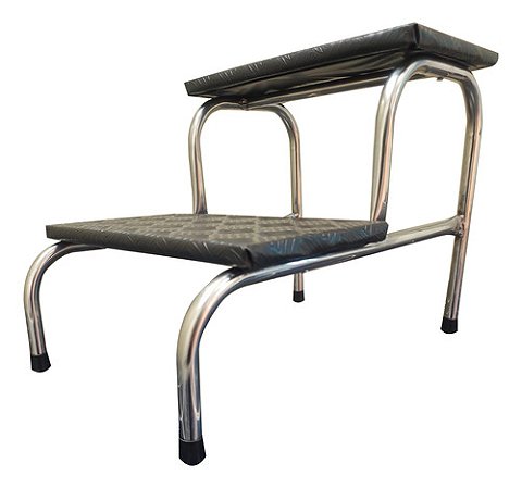 Escada Escadinha Para Maca 2 Degraus Inox Medcombo