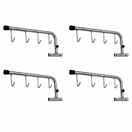 Kit 4 Suportes De Soro De Parede Inox Medcombo