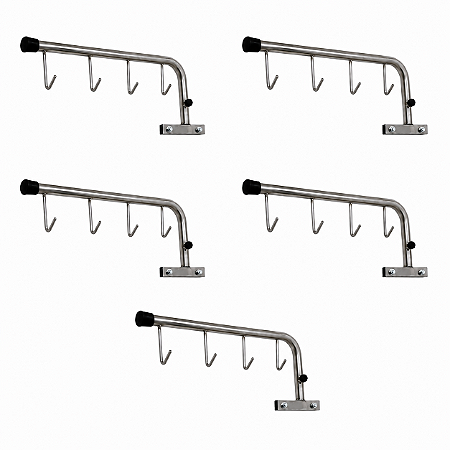 Kit 5 Suportes De Soro De Parede Inox Medcombo