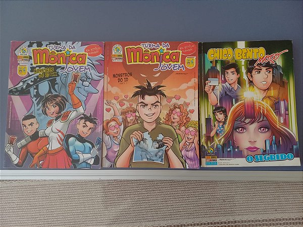 Combo HQs: Turma da Mônica jovem - Saga Monstros do ID (Parte 2 e Final) + Chico Bento Moço Usado em bom estado