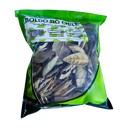 Boldo do Chile Folha 50g – Chá Natural para Fígado, Estômago e Digestão