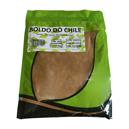 Boldo do Chile em Pó 50g – Chá Instantâneo para Fígado, Digestão e Detox Natural
