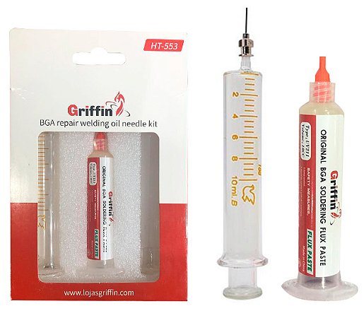 Kit com Fluxo em Pasta e Seringa 10ml HT-553 GRIFFIN