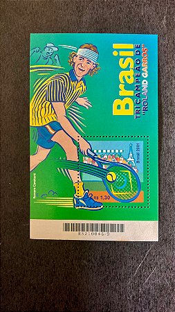 Selo Brasil Tricampeão de Roland Garros - Brasil 2001