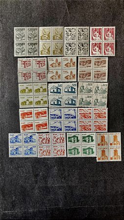 17 Quadras de Selos do Brasil - Regulares - Mint