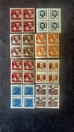 08 Quadras de Selos do Brasil - Regulares Ranseniases - Mint  (ref.536)