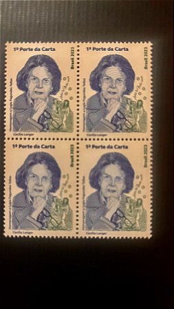 Quadra de Selos do Brasil - Homenagem a Lygia Fagundes Telles - 2023 - Mint - ref.646