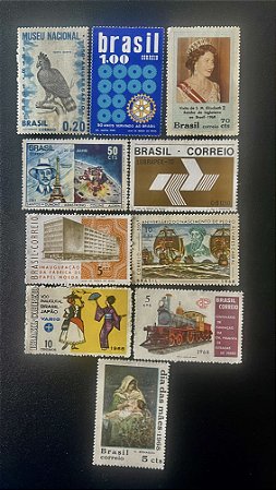 10 Selos do Brasil - 1968 - 1969 - ref.37