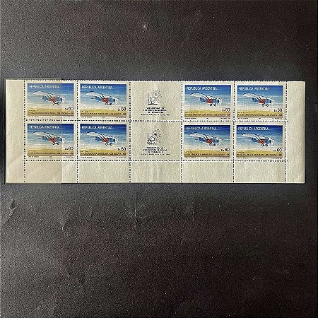 02 Quadras de Selos da Republica Argentina - 1o.Vuelo Aeropostal Bahia Blanca - com Rivadavia - Mint - ref.117