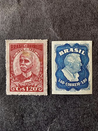 Selos do Brasil - Franklin Roosevelt 1949 - Ruy Barbosa 1949