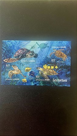 Bloco de Selos da Republique du Niger - Les Tortues - 2015 - ref.809