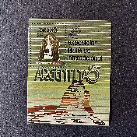 Bloco de Selos Estrangeiros - Exposicion Filatelica Internacional - Argentina 85 - Nicaragua - ref.48