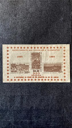 Bloco de Selos do Brasil - IV Centenário da Cidade de São Sebastião - Brasil 1965