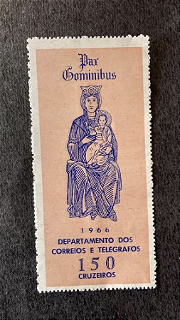 Bloco de Selos do Brasil - Maria com Jesus no Colo - Natal  1966