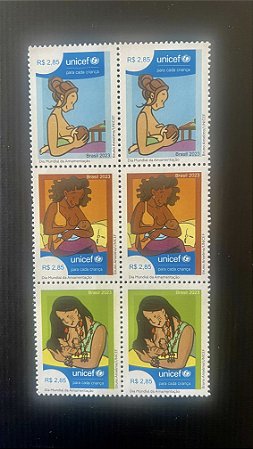 Série de Selos do Brasil - Dia Mundial da Amamentação - 2023 - Mint - ref.583