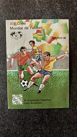 Bloco de Selos do Brasil - XII Copa Mundial de Futebol - Mint