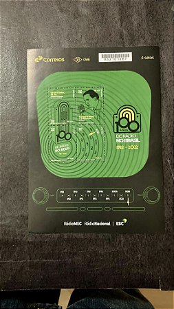 Bloco de Selos do Brasil - Centenario do Radio no Brasil - Brasil 2022 - Mint - ref.101
