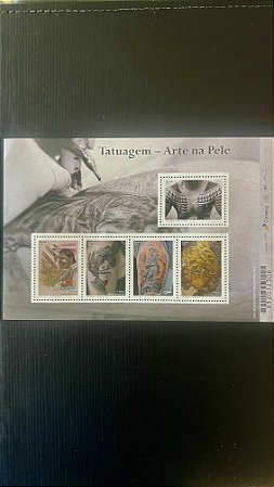 Bloco de Selos do Brasil - Tatuagem - Arte na Pele - 2016 - Mint - ref.522