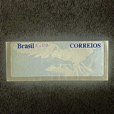 Selo Etiqueta Automato - Pomba Branca - Fundo Azul - Tarifa 1,20 - Mint - ref.118