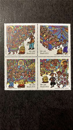 Série de Selos do Brasil - Quadrilhas Juninas - Brasil 2015 - Mint