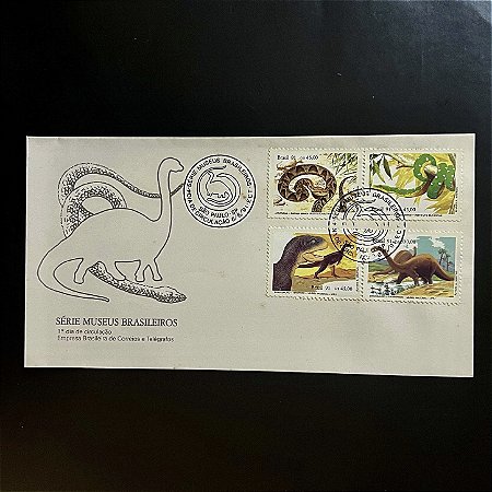 Envelope Comemorativo com Carimbo e Selo - Museus Brasileiros - 1991 - FDC534- ref.3281