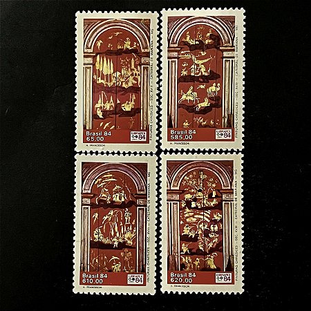 Serie de Selos do Brasil - X Lubrapex - Pinturas Chinesices do Seculo XVIII - 1984 - Mint - ref.580