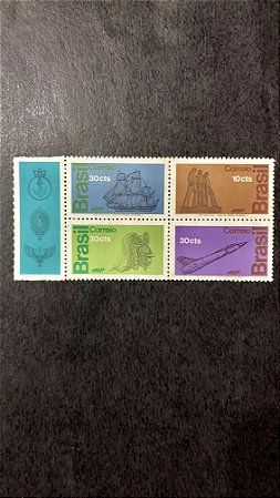 Série de Selos do Brasil - Homenagem as Forças Armadas - Brasil 1972 - Mint