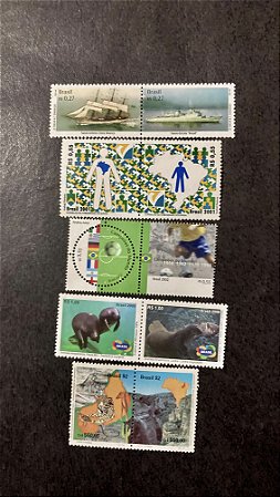 05 Série de Selos Comemorativos do Brasil - Mint