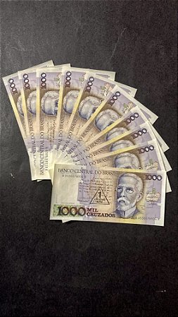10 Cédulas do Brasil - 1.000 Cruzados - FE