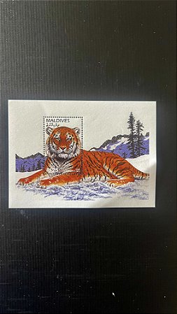 Bloco de Selos Estrangeiros- Maldives - Temático - Mint - ref.587