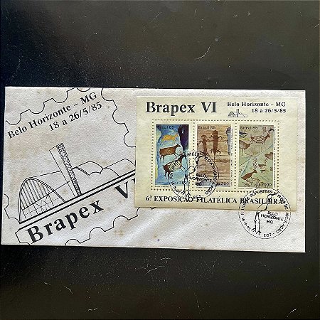 Envelopes Comemorativo com Carimbo e Selo - 6a.Exposição Filatélica Brasileira - 1985 - FDC362 - ref.302