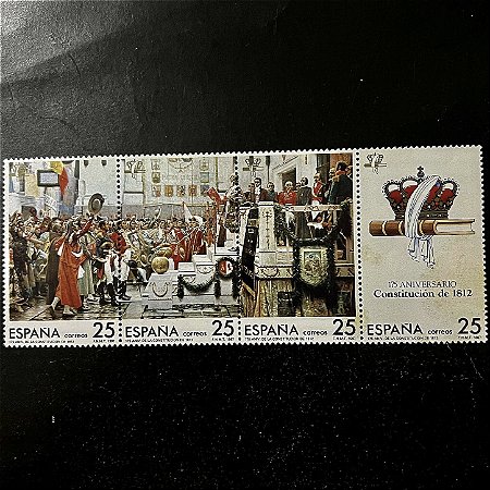 Série de Selos Estrangeiros - Espanha - 175 Aniversário Constitucion de 1812 - Mint - ref.620