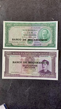 02 Cédulas Estrangeiras - Moçambique - FE
