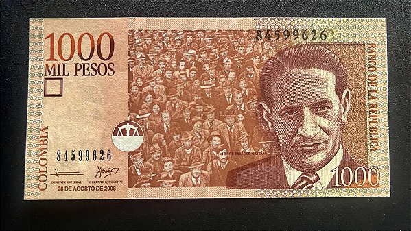 Cedula Estrangeira - 1000 Pesos - Colombia - 2008 - FE - ref.207